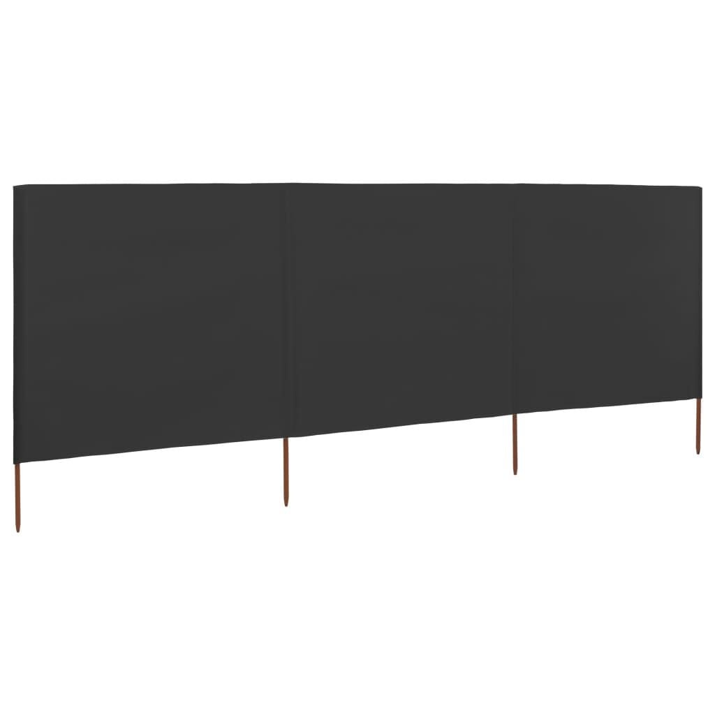 Vidaxl 3-teiliger Windschutz 400x120 cm - Anthrazit - jetzt bis zu 55% reduziert