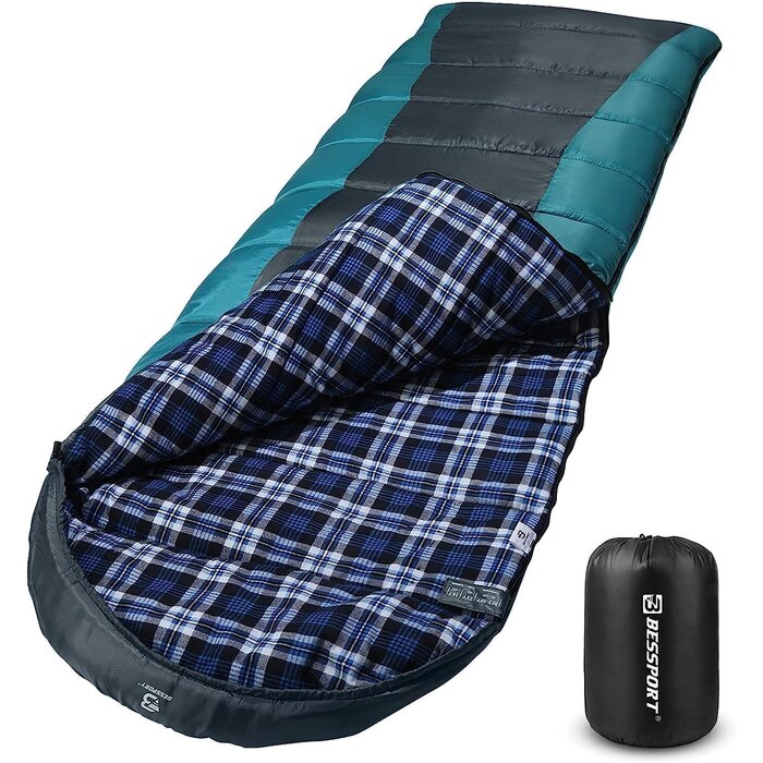 Gemütlicher Camping-Schlafsack, 3-4 Jahreszeiten, 210x80 cm - bis zu 34% Rabatt