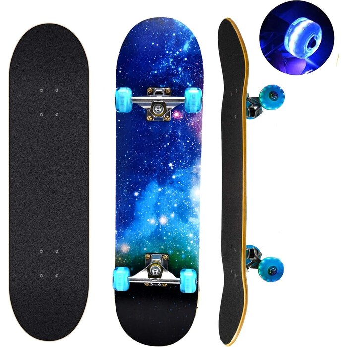 LED Komplett-Skateboard 31 Zoll - Anfängerboard bis zu 33% reduziert
