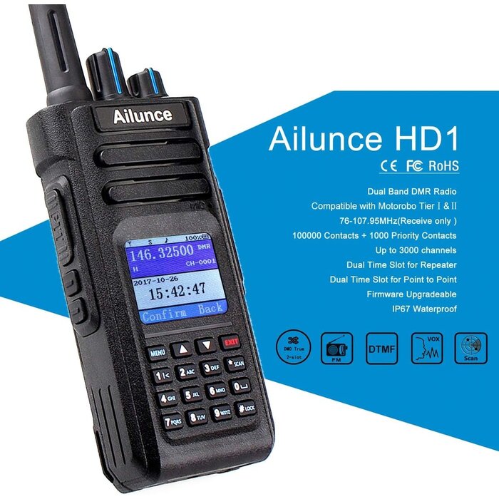DMR Amateurfunkgerät mit GPS & IP67 - Robustes Outdoor-Funkgerät bis zu 30% Rabatt