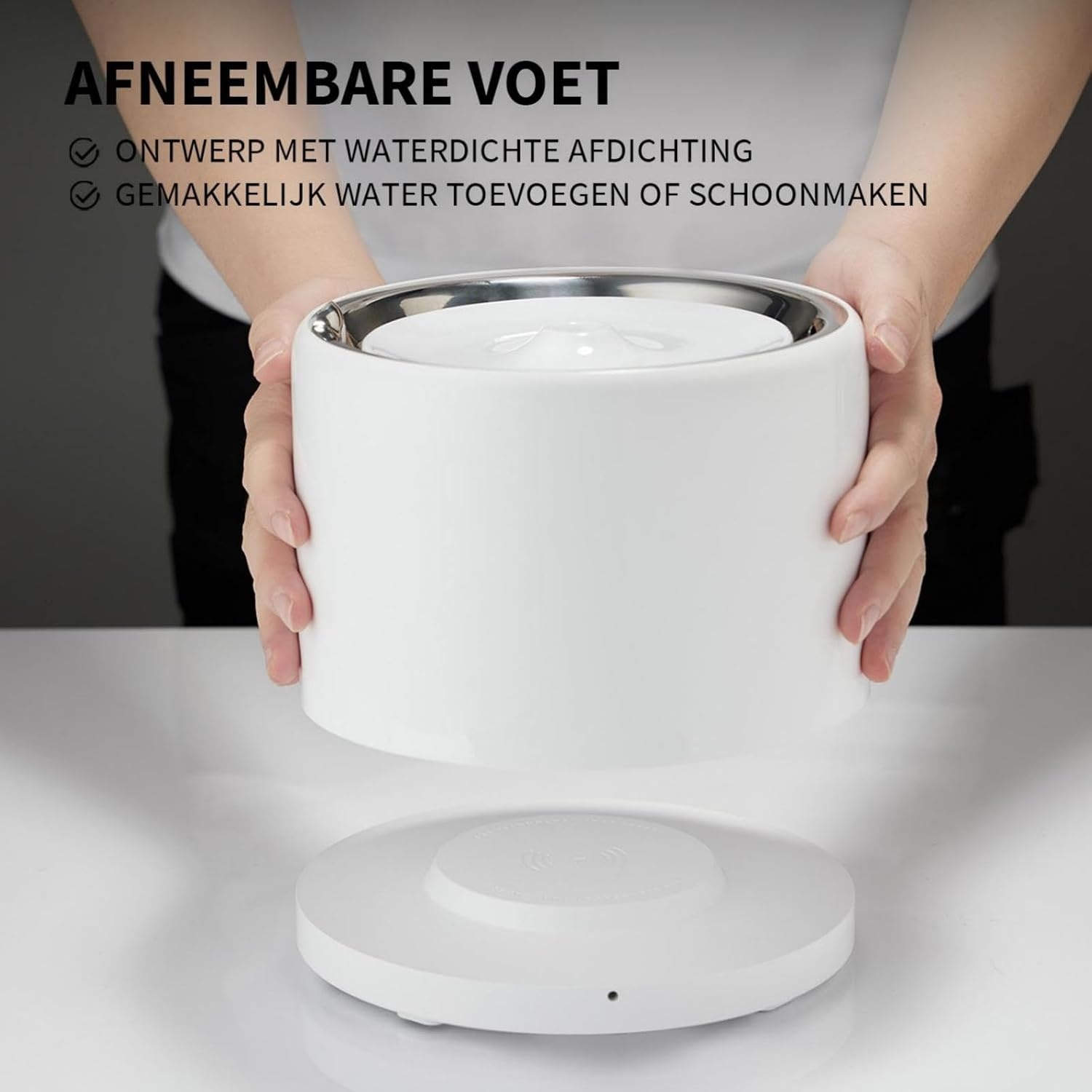 Intelligenter Edelstahl-Trinkbrunnen (1,8L) - Kabellos & Leise - bis zu 36% Rabatt
