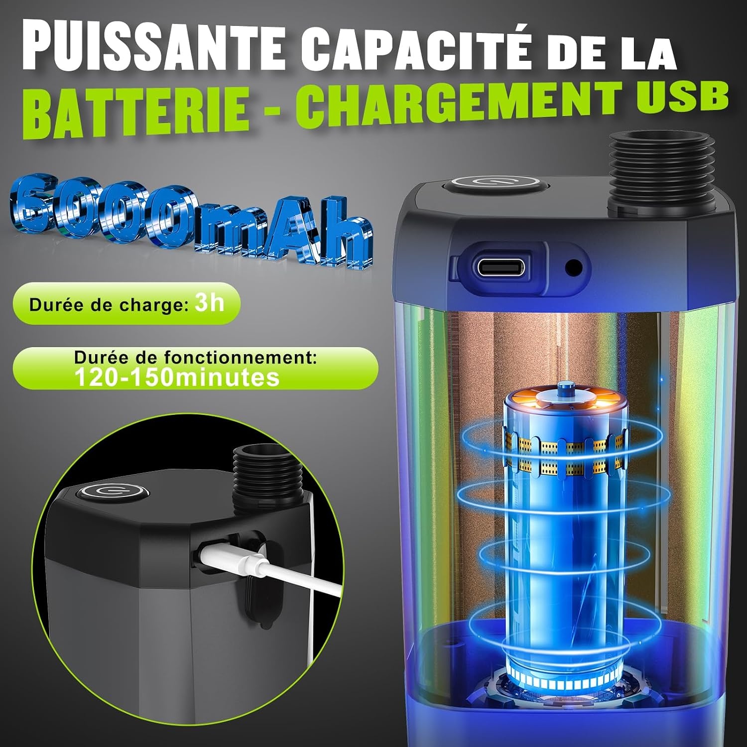 Tragbare Campingdusche mit 6000 mAh Akku & Smart-Display - bis zu 32% günstiger