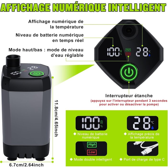 Tragbare Campingdusche mit 6000 mAh Akku & Smart-Display - bis zu 32% günstiger