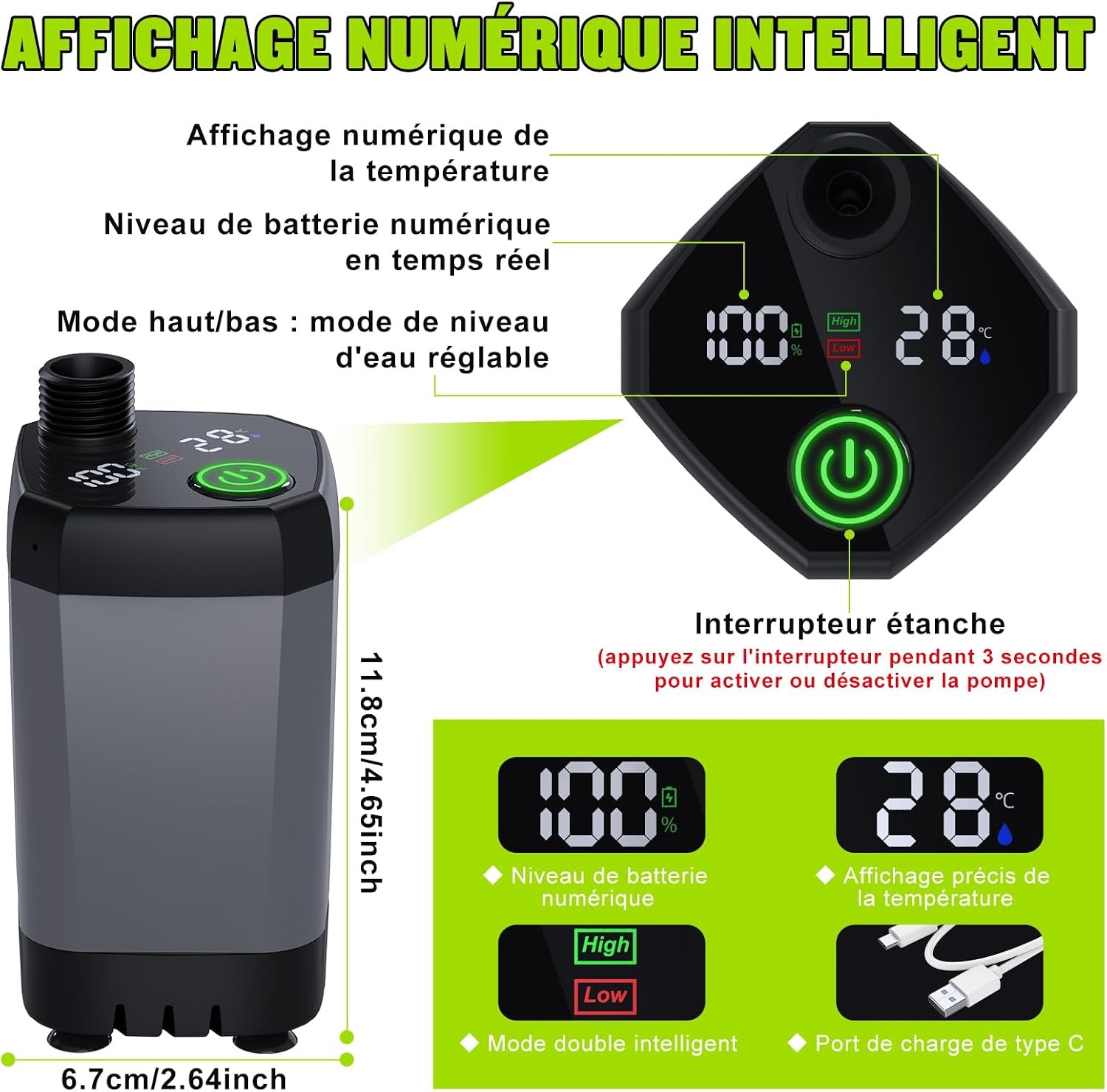 Tragbare Campingdusche mit 6000 mAh Akku & Smart-Display - bis zu 32% günstiger