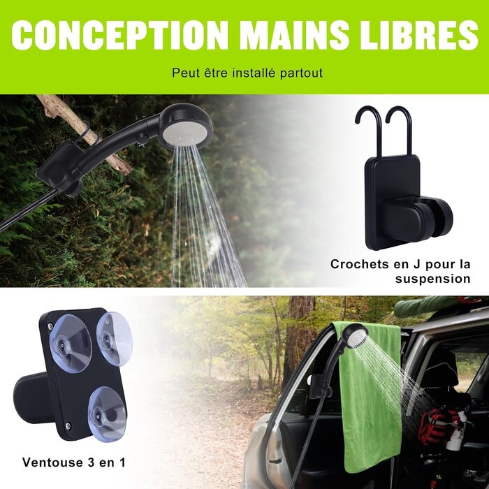 Tragbare Campingdusche mit 6000 mAh Akku & Smart-Display - bis zu 32% günstiger