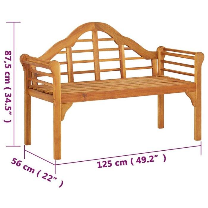 Vidaxl Gartenbank 125 cm aus massivem Akazienholz - bis zu 35% Rabatt