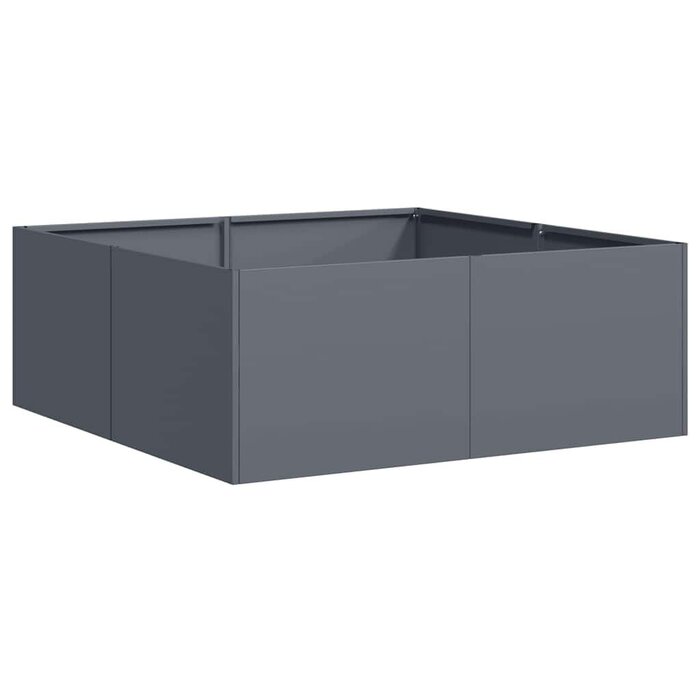 Vidaxl Stahl-Pflanzkübel 80x80x30 cm Anthrazit - Outlet bis zu 34% reduziert