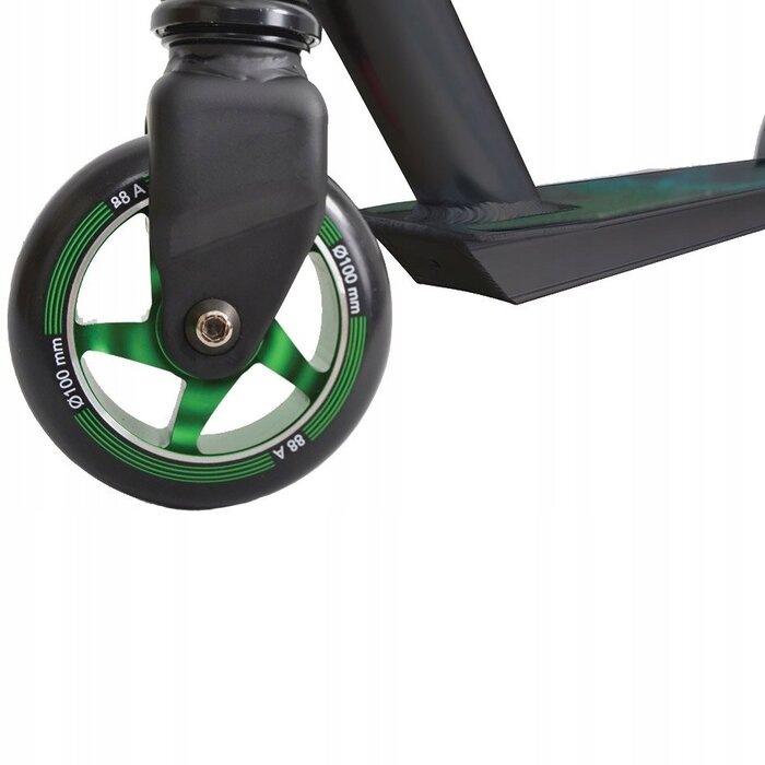 Stunt-Scooter für Einsteiger, 100 mm Rollen, Grün - bis zu 34 % sparen