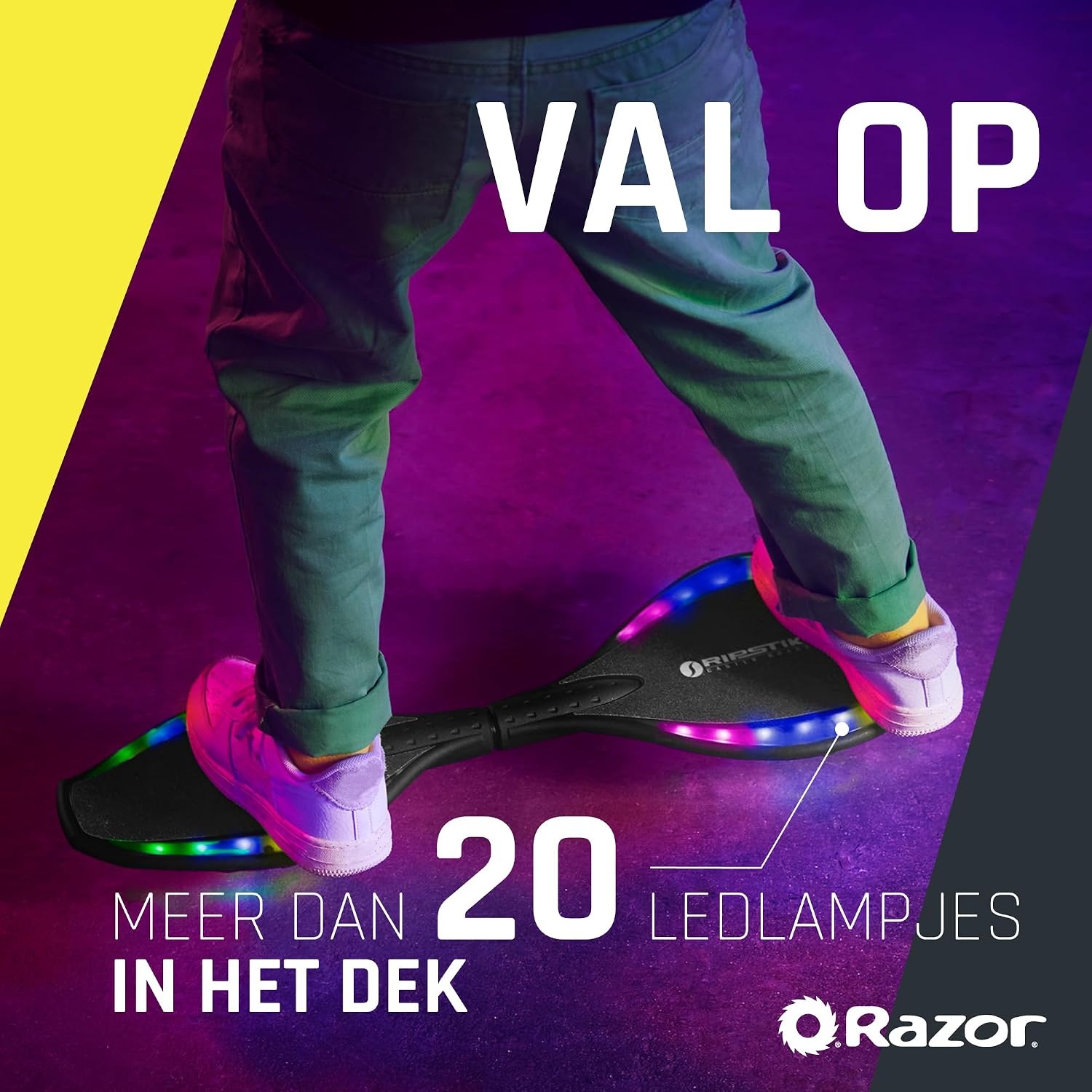 Waveboard mit LED-Lichteffekten Schwarz - bis zu 34% Rabatt