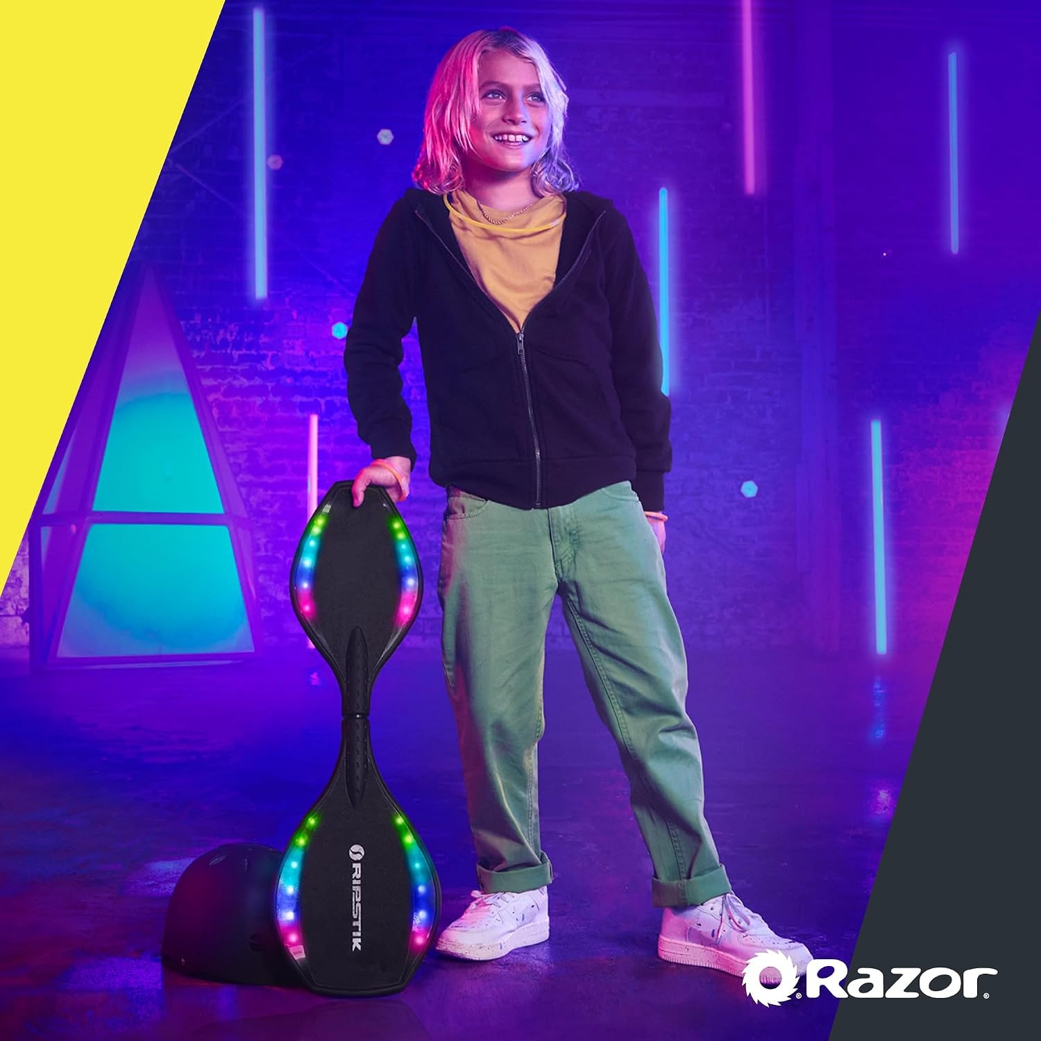 Waveboard mit LED-Lichteffekten Schwarz - bis zu 34% Rabatt