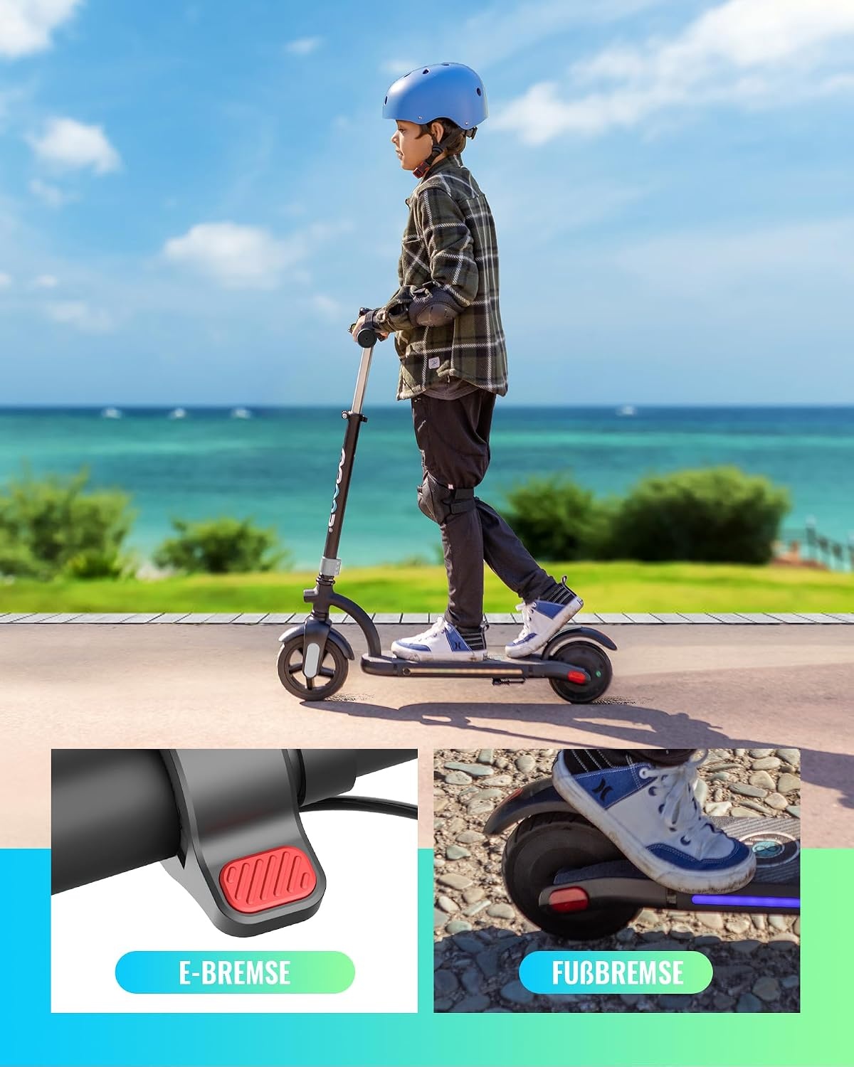 Elektrischer Kinder-E-Scooter 200W, höhenverstellbar, bis zu 35% Rabatt