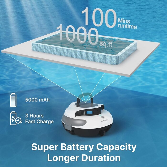 Kabelloser Poolroboter für 90 m² - jetzt bis zu 41% günstiger