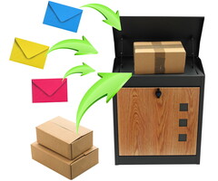 Viking Choice Paketbriefkasten Metall Anthrazit/Holzoptik - bis zu 50% Rabatt