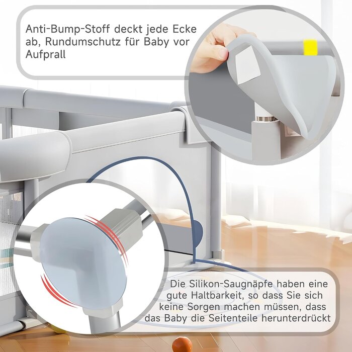 Großer Baby-Laufstall 180x200cm mit Spielset - bis zu 29% Rabatt