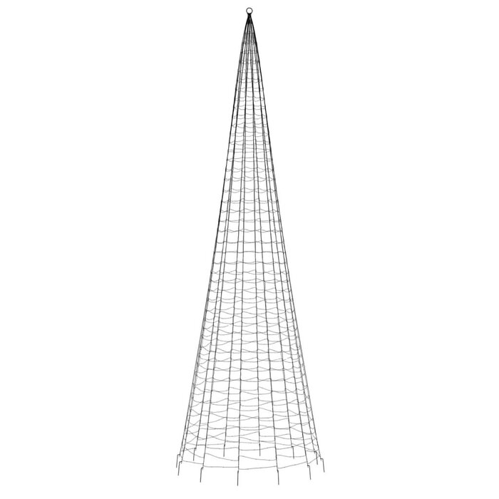 Vidaxl LED-Flaggenmast-Weihnachtsbaum 500 cm, 1534 LEDs, warmweiß - bis zu 35% Rabatt