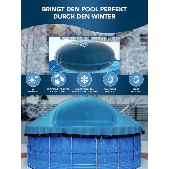 Aufblasbares Pool-Winterkissen XXL - Frostschutz für Pools bis zu 80% reduziert