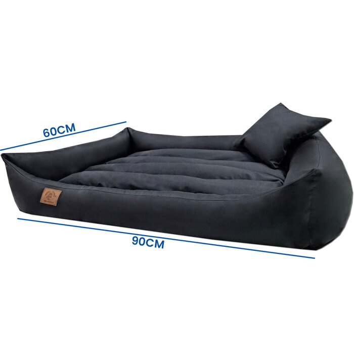 Viking Choice Luxus-Hundebett 90x60 cm in Schwarz - Waschbar & Wasserfest - bis zu 33% sparen