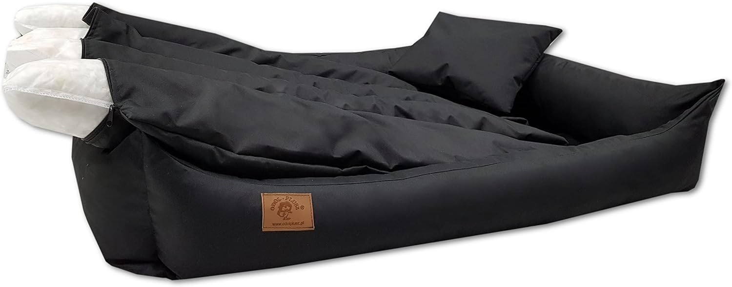 Viking Choice Luxus-Hundebett 90x60 cm in Schwarz - Waschbar & Wasserfest - bis zu 33% sparen