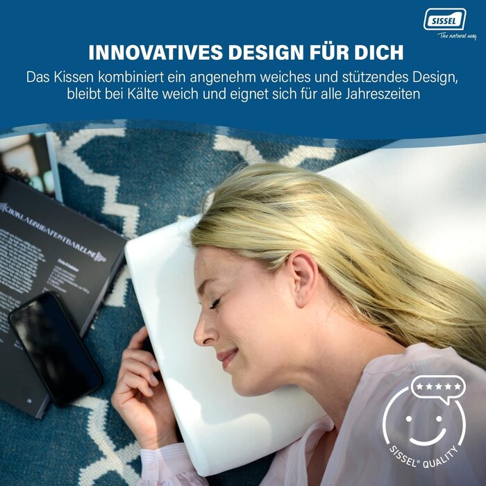 Orthopädisches Nackenkissen viscoelastisch 63x32cm - bis zu 34% sparen