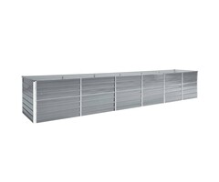 Vidaxl XL Hochbeet verzinkter Stahl 480x80x77 cm - Grau - bis zu 60% Rabatt