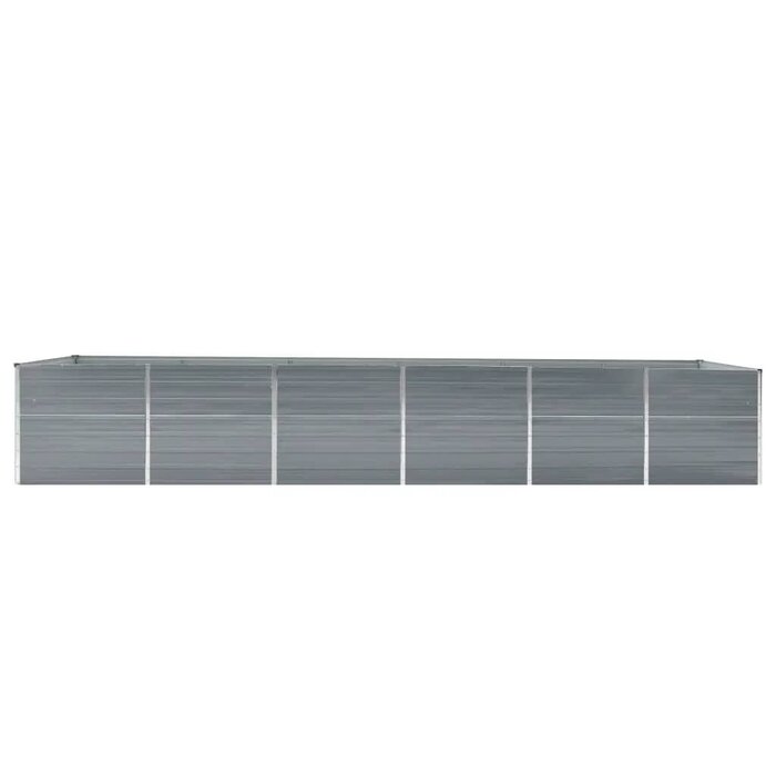 Vidaxl XL Hochbeet verzinkter Stahl 480x80x77 cm - Grau - bis zu 60% Rabatt