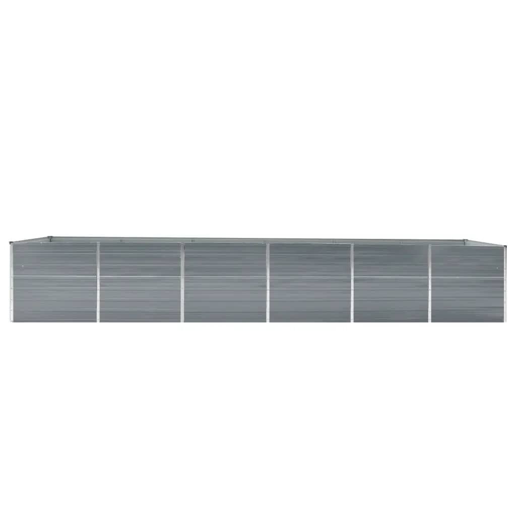 Vidaxl XL Hochbeet verzinkter Stahl 480x80x77 cm - Grau - bis zu 60% Rabatt