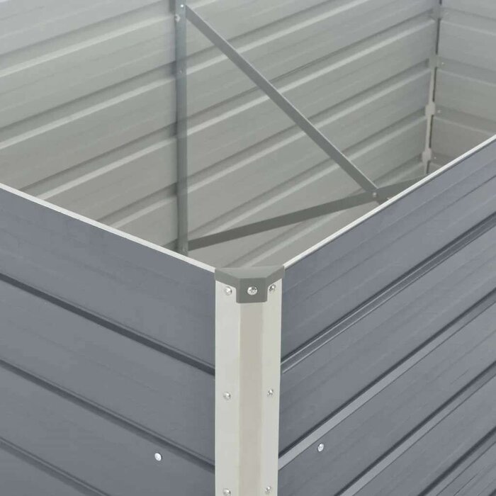 Vidaxl Hochbeet verzinkter Stahl 160x80x77cm Grau - jetzt bis zu 50% sparen
