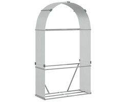 Vidaxl Kaminholzregal 120x45x210 cm Stahl, silber - bis zu 45% sparen
