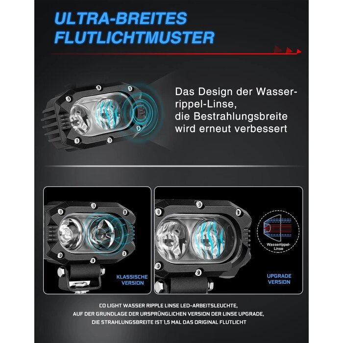 LED Zusatzscheinwerfer 4 Zoll 50W - 2er Set - bis zu 34% Rabatt