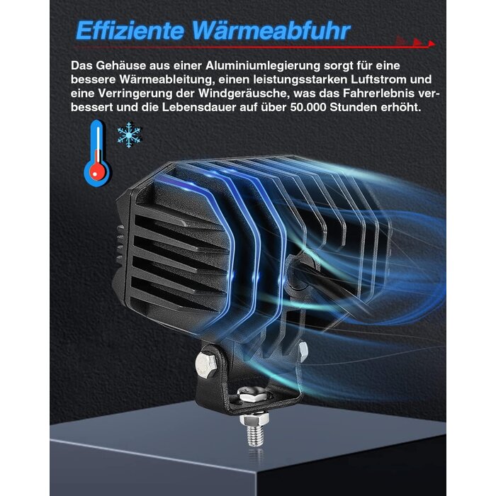LED Zusatzscheinwerfer 4 Zoll 50W - 2er Set - bis zu 34% Rabatt