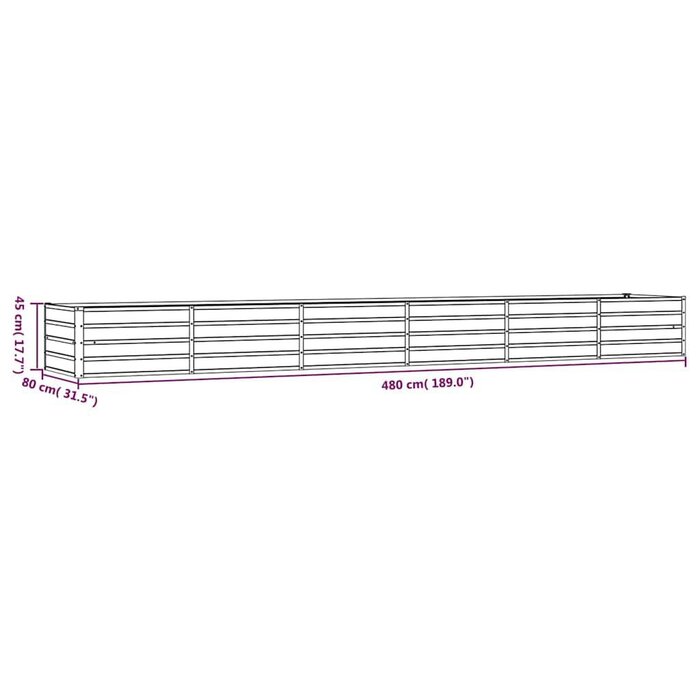 Vidaxl XL Cortenstahl Hochbeet 480 x 80 x 45 cm - Jetzt bis zu 35% Rabatt sichern