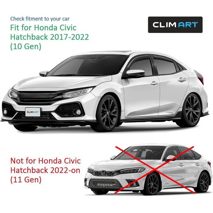 Windabweiser Set für Honda Civic Hatchback 2017-2022 | Jetzt bis zu 34% sparen