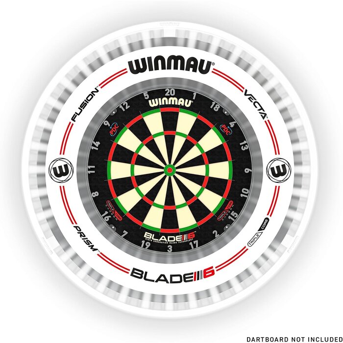 Dartboard-Beleuchtung mit Surround-Ring, 67,5 cm - Weiß - bis zu 35% Rabatt