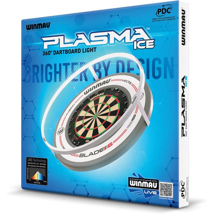 Dartboard-Beleuchtung mit Surround-Ring, 67,5 cm - Weiß - bis zu 35% Rabatt