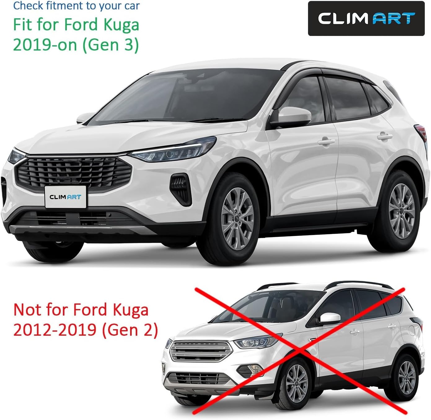 6-tlg. Windabweiser Set für Ford Kuga 2019-2026 - bis zu 34% sparen