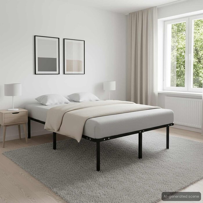 Metallbett 160x200 cm Schwarz inkl. Lattenrost - Bis zu 44% Rabatt
