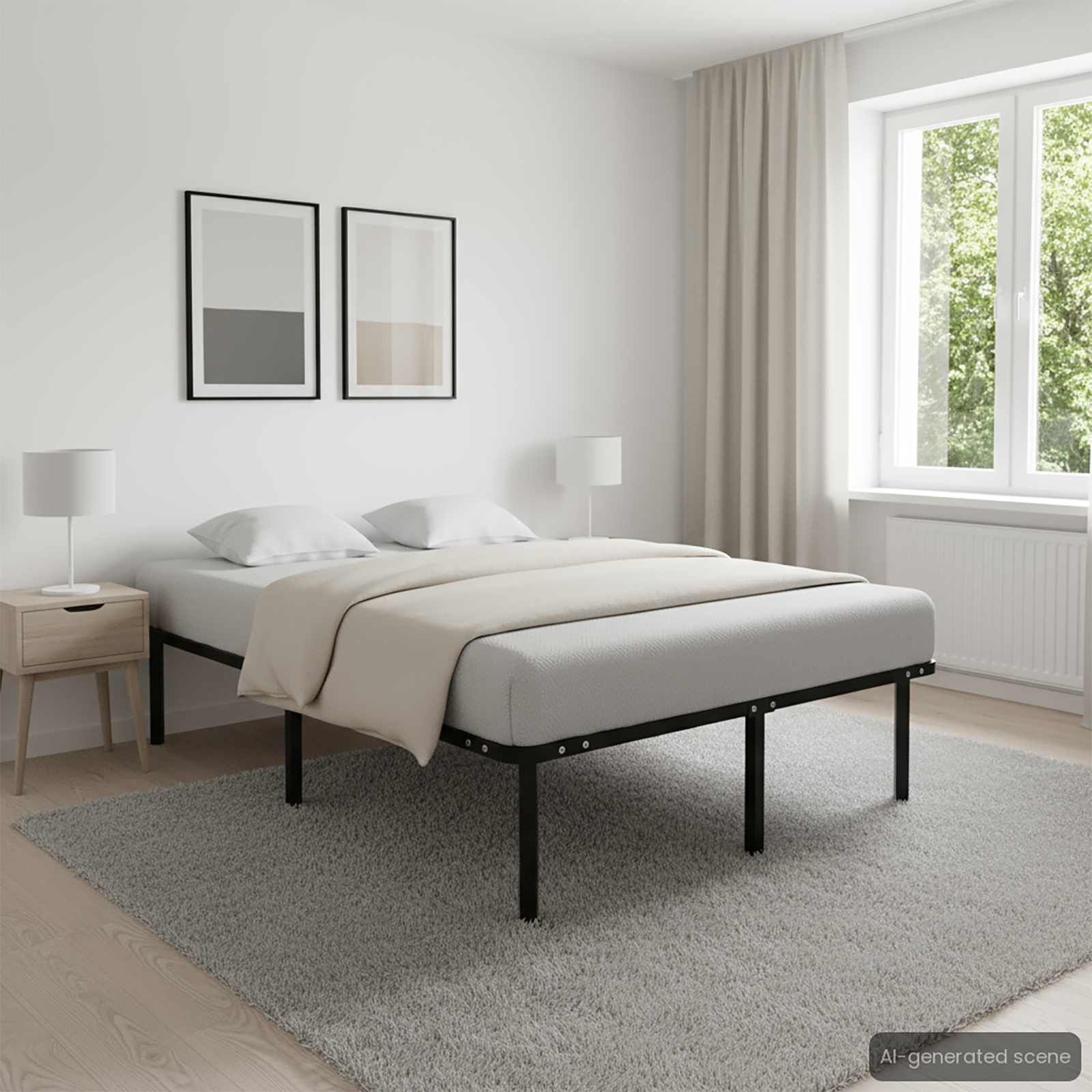 Metallbett 160x200 cm Schwarz inkl. Lattenrost - Bis zu 44% Rabatt