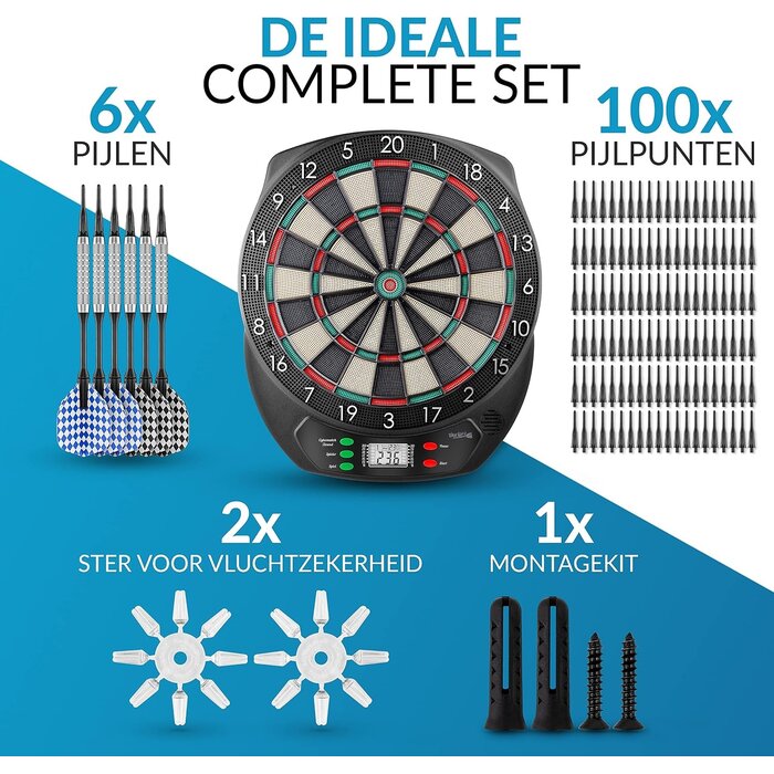 Elektronische Dartscheibe für 8 Spieler inkl. Zubehör - bis zu 29% Rabatt