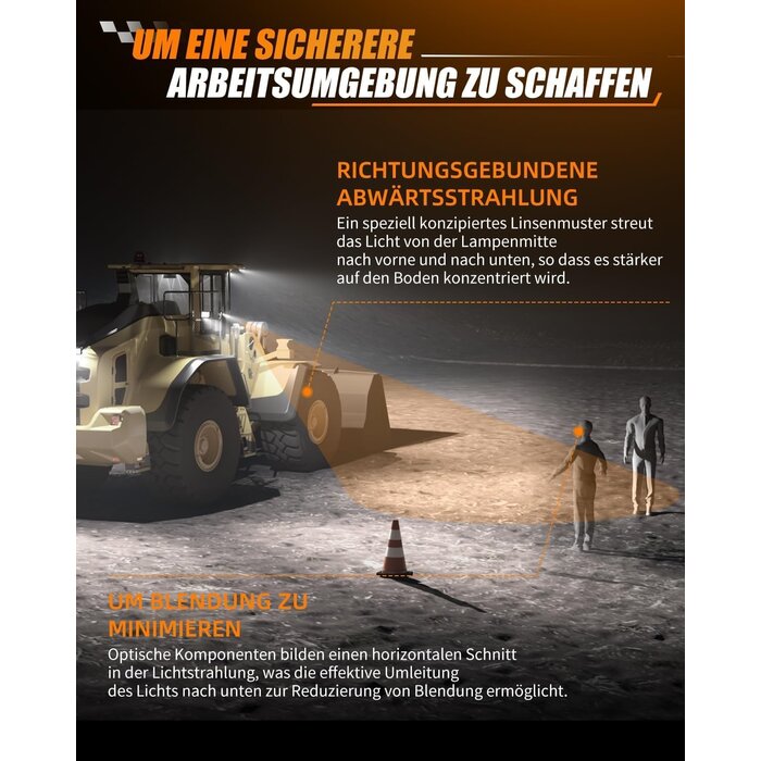 LED-Arbeitsscheinwerfer 6 Zoll 70W, 10000LM, blendfrei - bis zu 34% Rabatt