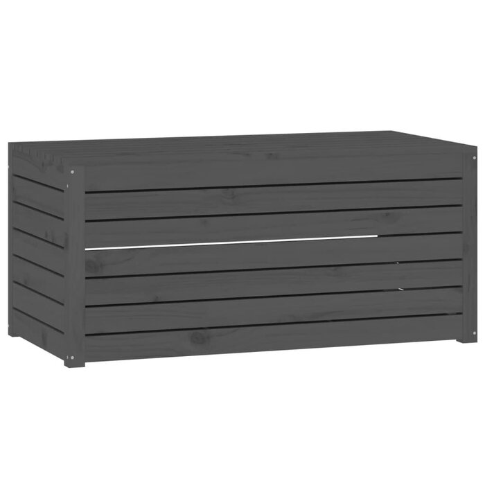 Vidaxl Gartenbox aus massivem Kiefernholz, Grau - Jetzt bis zu 34% günstiger