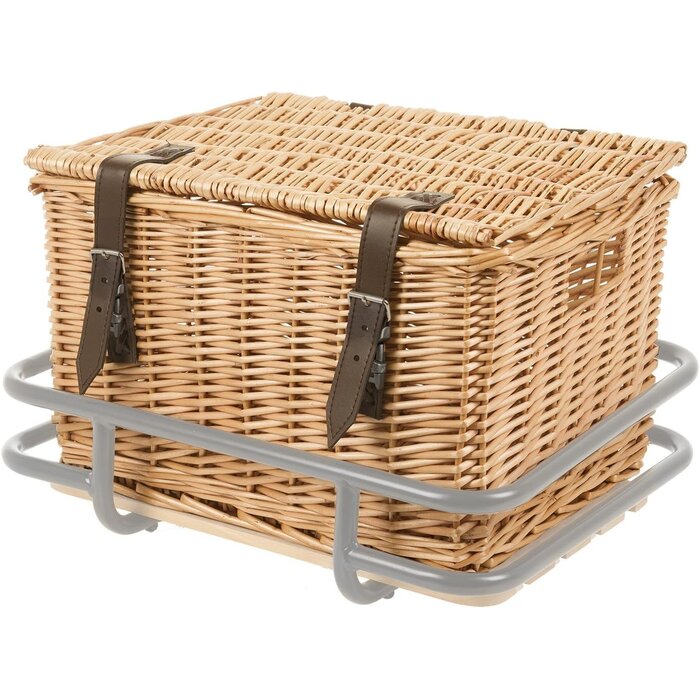 Rattan-Fahrradkorb für vorne, schwarz, 37x25x29 cm - bis zu 29% Rabatt