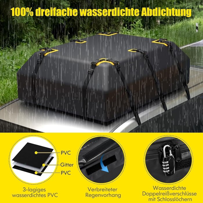 Faltbare Dachbox 600L - Wetterfest & Universell - Bis zu 34% sparen!
