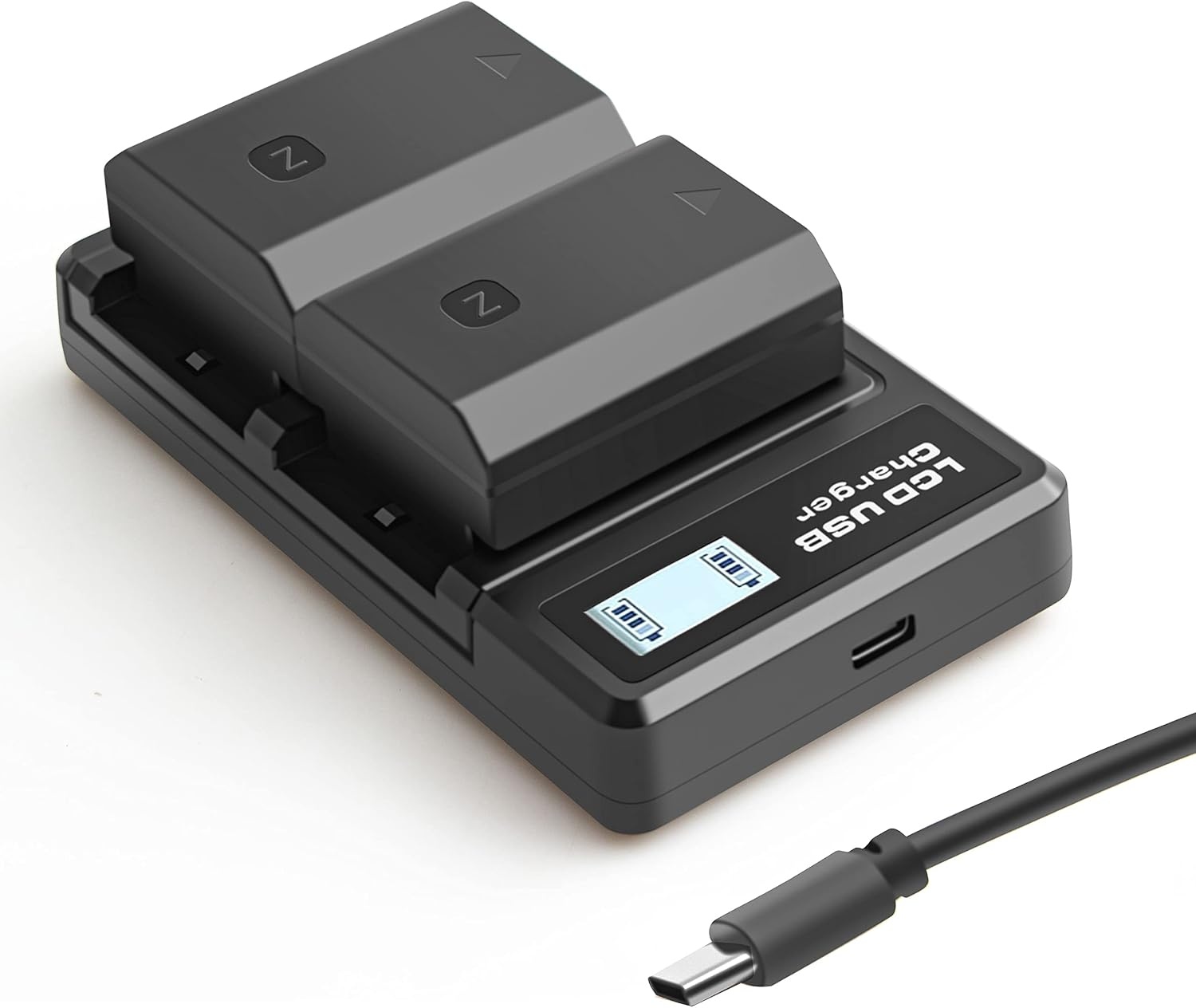 Kamera-Akkuset 2er-Pack mit USB-C Ladegerät - Jetzt bis zu 33% sparen
