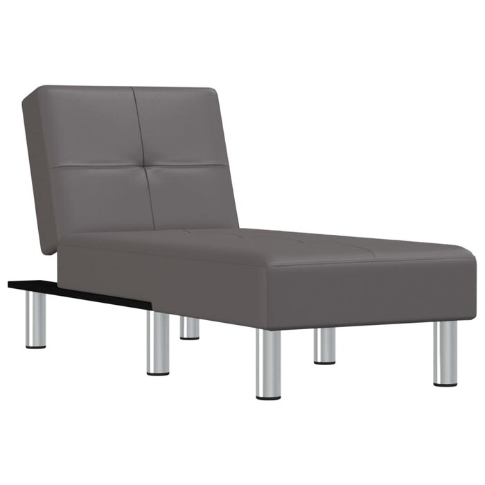 Vidaxl Moderne Chaiselongue aus Kunstleder - Grau - bis zu 34 % reduziert