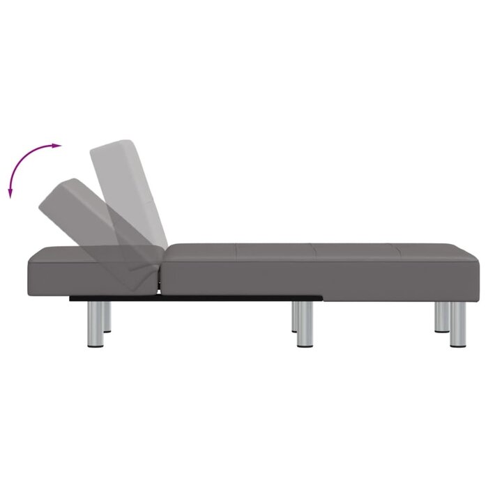 Vidaxl Moderne Chaiselongue aus Kunstleder - Grau - bis zu 34 % reduziert