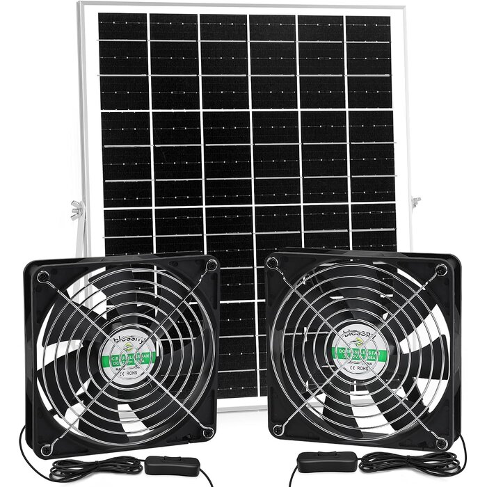 Solar-Ventilatorset für Ställe & Gewächshäuser 25W - bis zu 33% reduziert