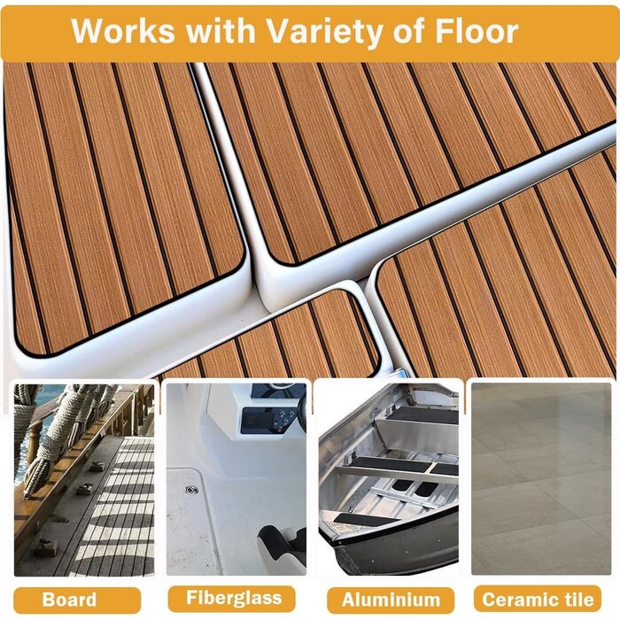 EVA-Schaum Boot-Deckbelag selbstklebend rutschfest 240x112cm - bis zu 34% sparen