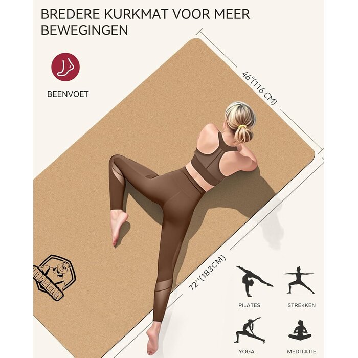 XXL Kork-Yogamatte rutschfest inkl. Zubehör - bis zu 29% Rabatt