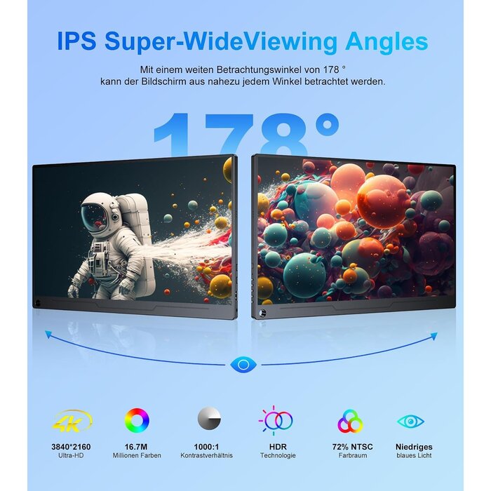 Tragbarer 15,6 Zoll 4K UHD Monitor - Bis zu 35% Rabatt auf Rückläufer