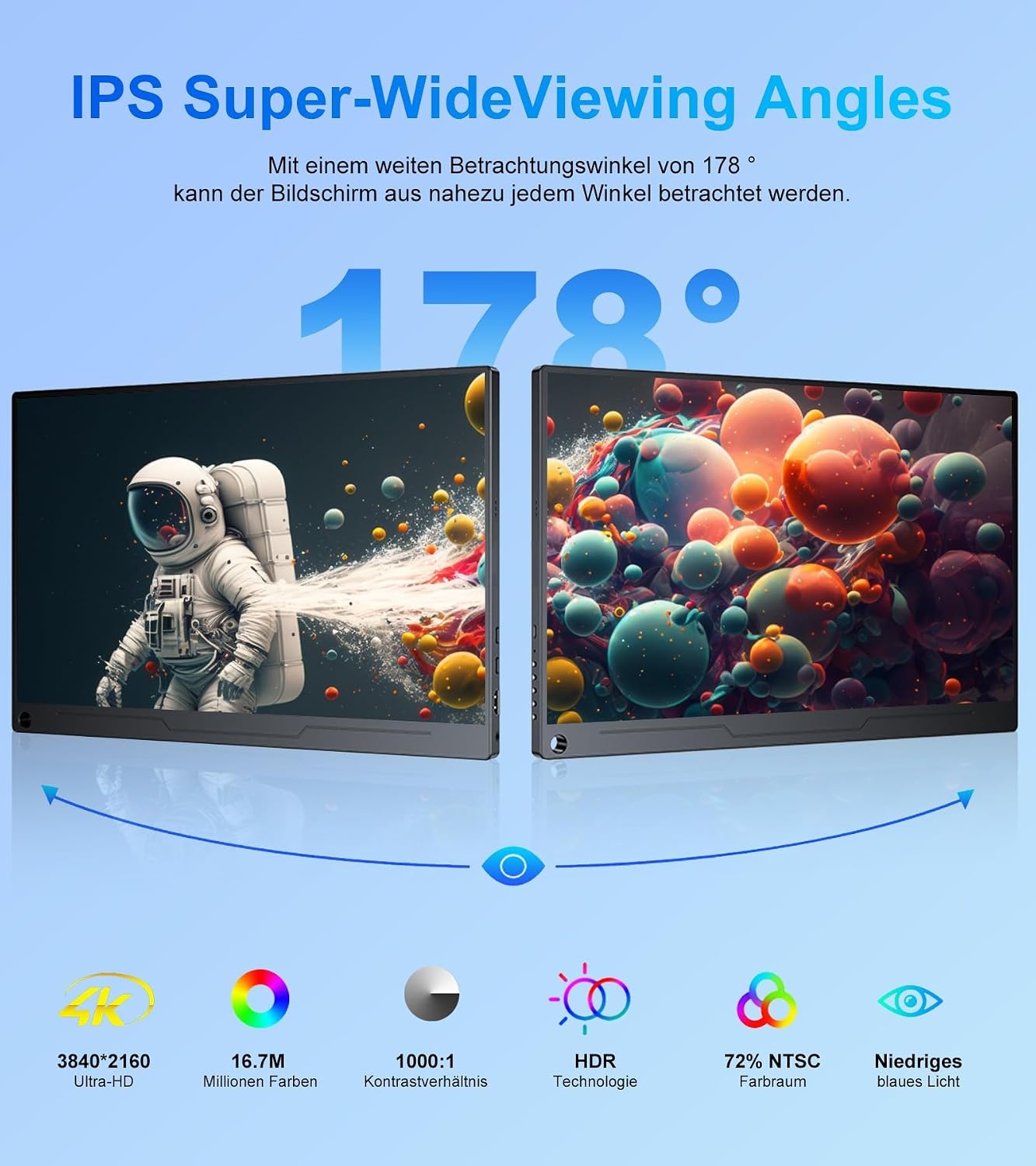 Tragbarer 15,6 Zoll 4K UHD Monitor - Bis zu 35% Rabatt auf Rückläufer